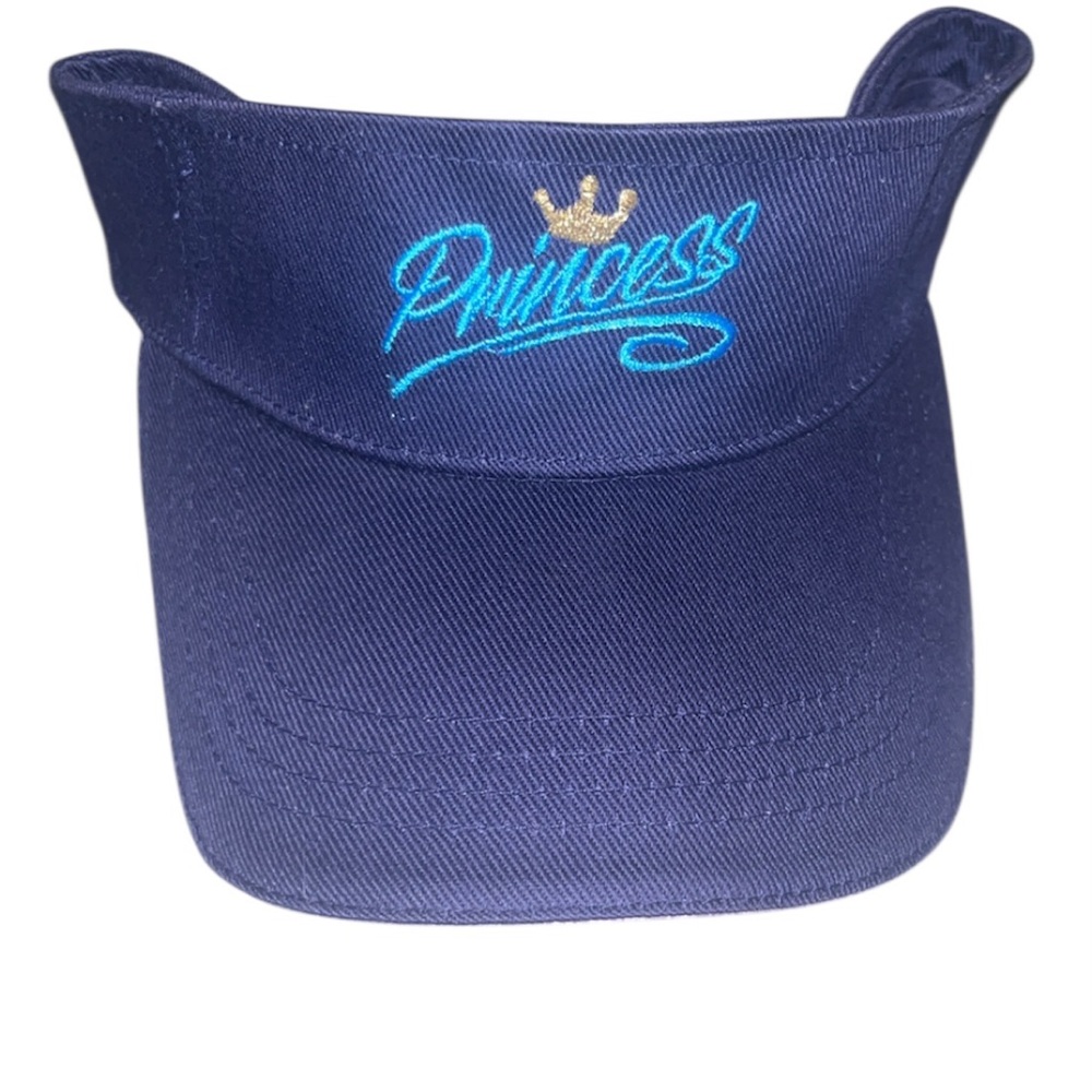 Princess Embroidered Navy Blue Visor